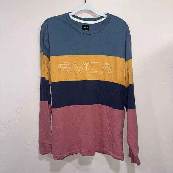 RVCA Color Blocking Long Sleeve Men's Tee - Picture 1 of 5
